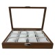 Caixa Protectora p/ 12 Relógios JOSEPH LOUIS Castanho Escuro | Ref. 338.12RCC