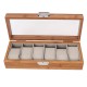 Caixa Protectora p/ 6 Relógios JOSEPH LOUIS Castanho Claro | Ref. 338.6RCC