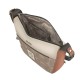 ANEKKE Mala de Tiracolo c/ Bolso Frontal Auralis Bege/Castanho | Ref. 280.42813-553