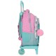 Mochila Escolar 42cm 3C c/ Carro STITCH Little Destruction Azul | Ref. 186.34724V1