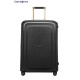 Samsonite Mala/Trolley de Viagem Médio 69cm 4 Rodas Spinner S’CURE DLX Black/Gold Deluscious  - Ref. 92U4400129
