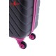 Mala/Trolley de Viagem Cabine 4 Rodas Spinner 55cm JOHN TRAVEL Preto/Fuchsia - Ref. 225.382001-3